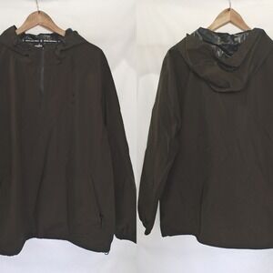 Palm Golf Upgrade Windbreaker Half Zip Jacket‎ Hooded Pullover Anorak Green XL